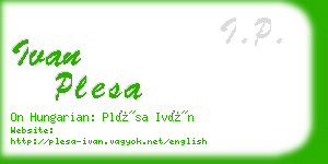 ivan plesa business card